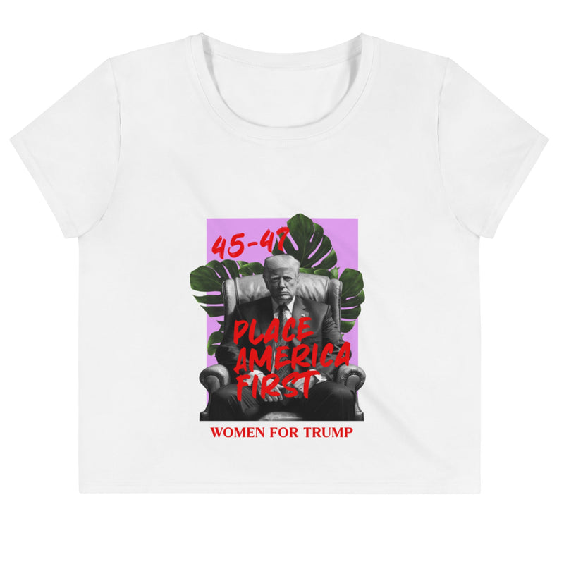 Patriot Women’s Crop Trump T-Shirt