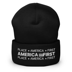 Patriotic Cuffed Beanie, Trump Merch, Trump Beanie
