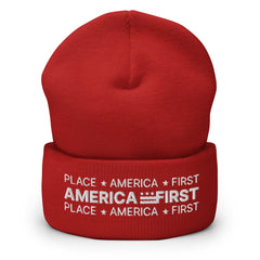 Patriotic Cuffed Beanie, Trump Merch, Trump Beanie
