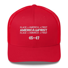 America First Trucker Cap, Trump Merch, Trump Caps