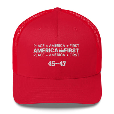 America First Trucker Cap, Trump Merch, Trump Caps