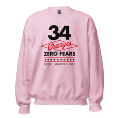 Trump Sweatshirt 34 Charges 0 Fears Light