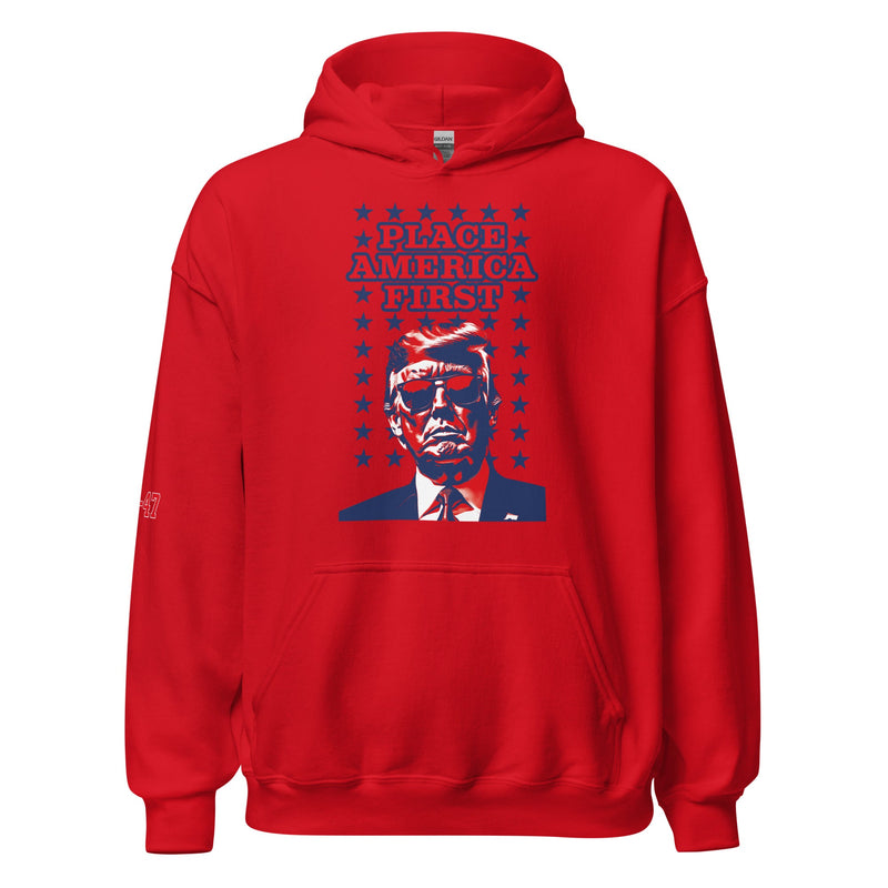 Place America First Trump Hoodie